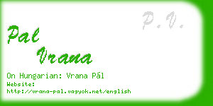 pal vrana business card