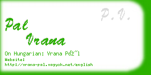 pal vrana business card